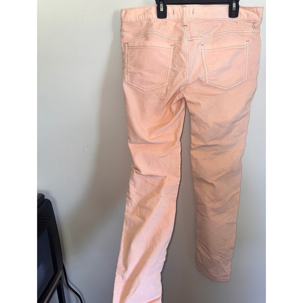 Free People Peach Corduroy Skinny Pants W30 Light Salmon Pink Fine Wale Cords - Picture 2 of 4